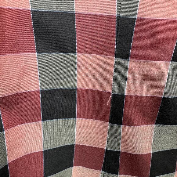 Men's BOSS Hugo Boss Red Gray Lando Checked Button Up Regular Fit Cotton Shirt L - Picture 6 of 11